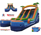 16' TROPICAL DOUBLE SPLASH WATER SLIDE